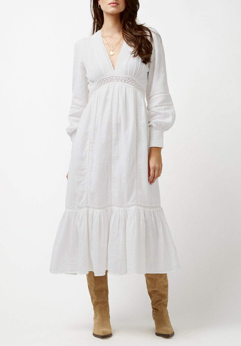white peasant dress